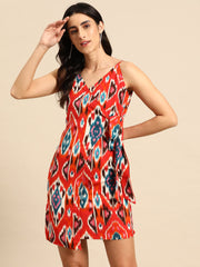 Overlap Mini Dress with side tie up