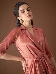 Shirt Dress with front Drape