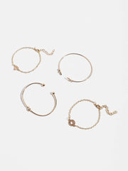 Pack of 4 Gold Plated Designer Bracelet