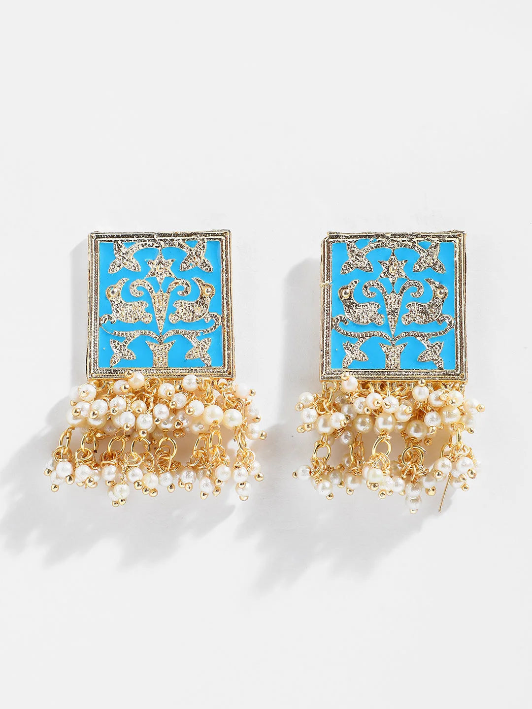 Meenakari Pearl Laheriya Studs