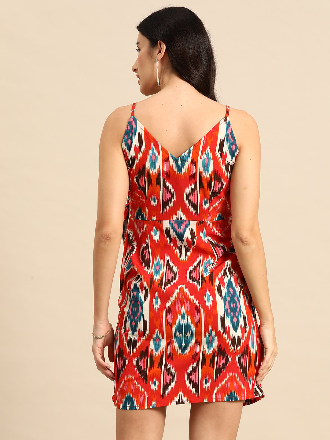 Overlap Mini Dress with side tie up