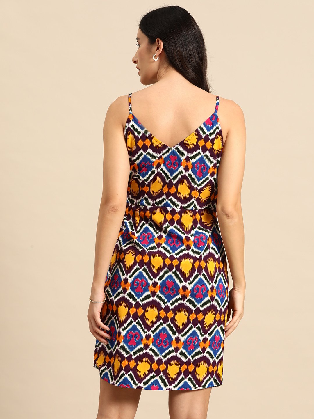 Overlap Mini Dress with side tie up