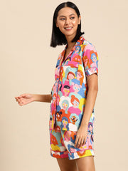 Shirt Shorts nightwear set