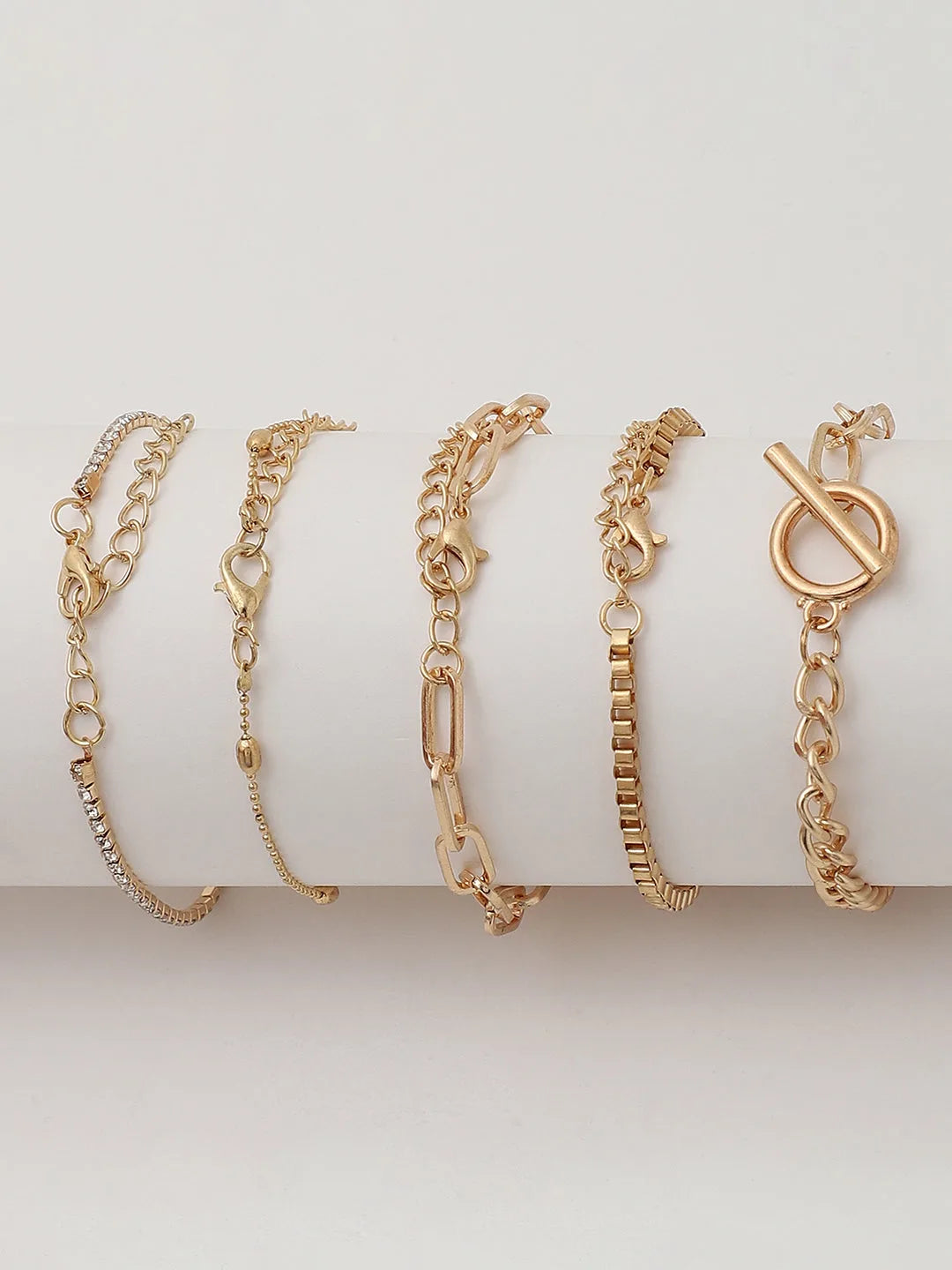 Set of 5 Gold Plated Designer Bracelet