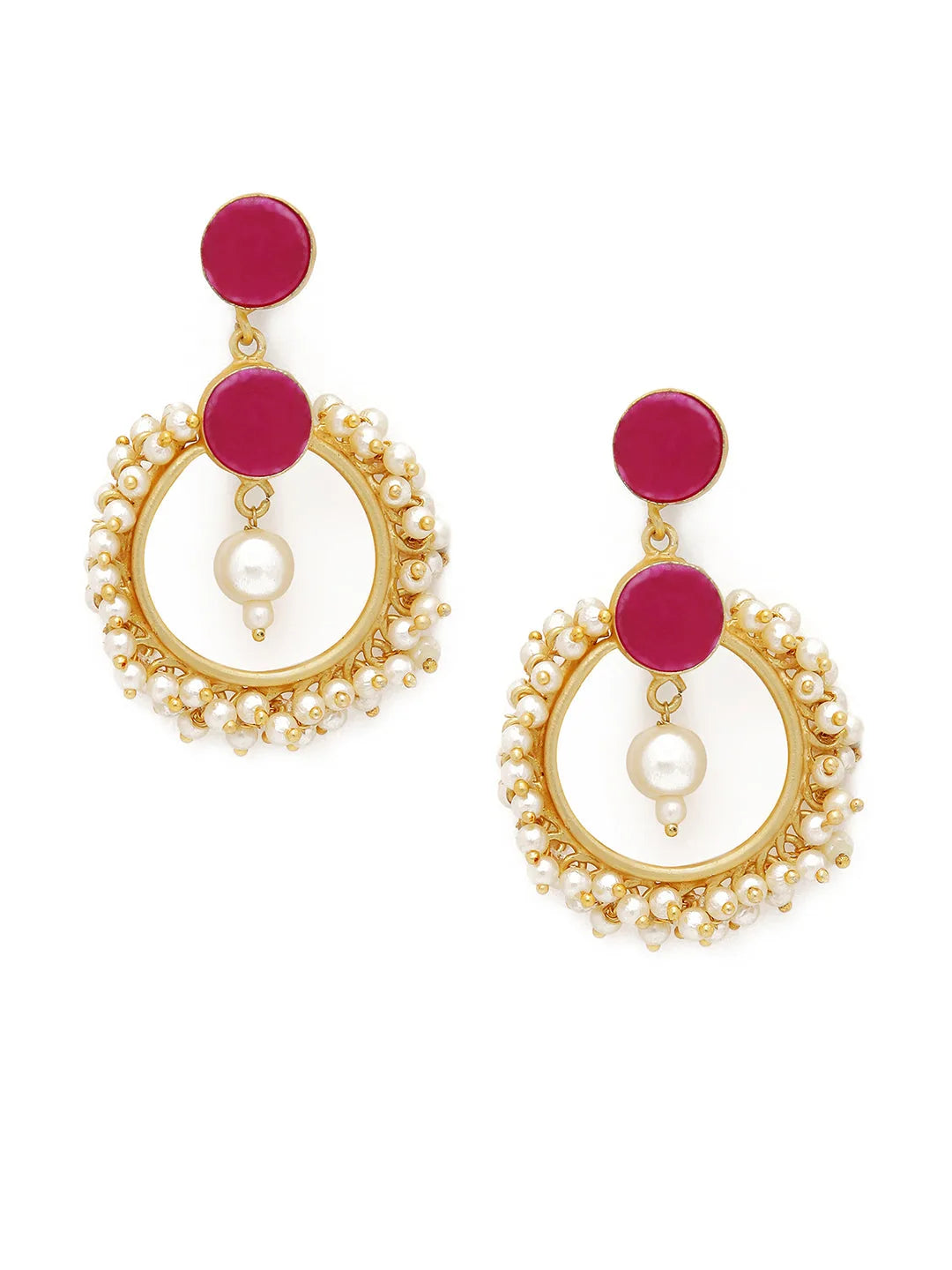 Gold Plated Stylish Drop Earrings