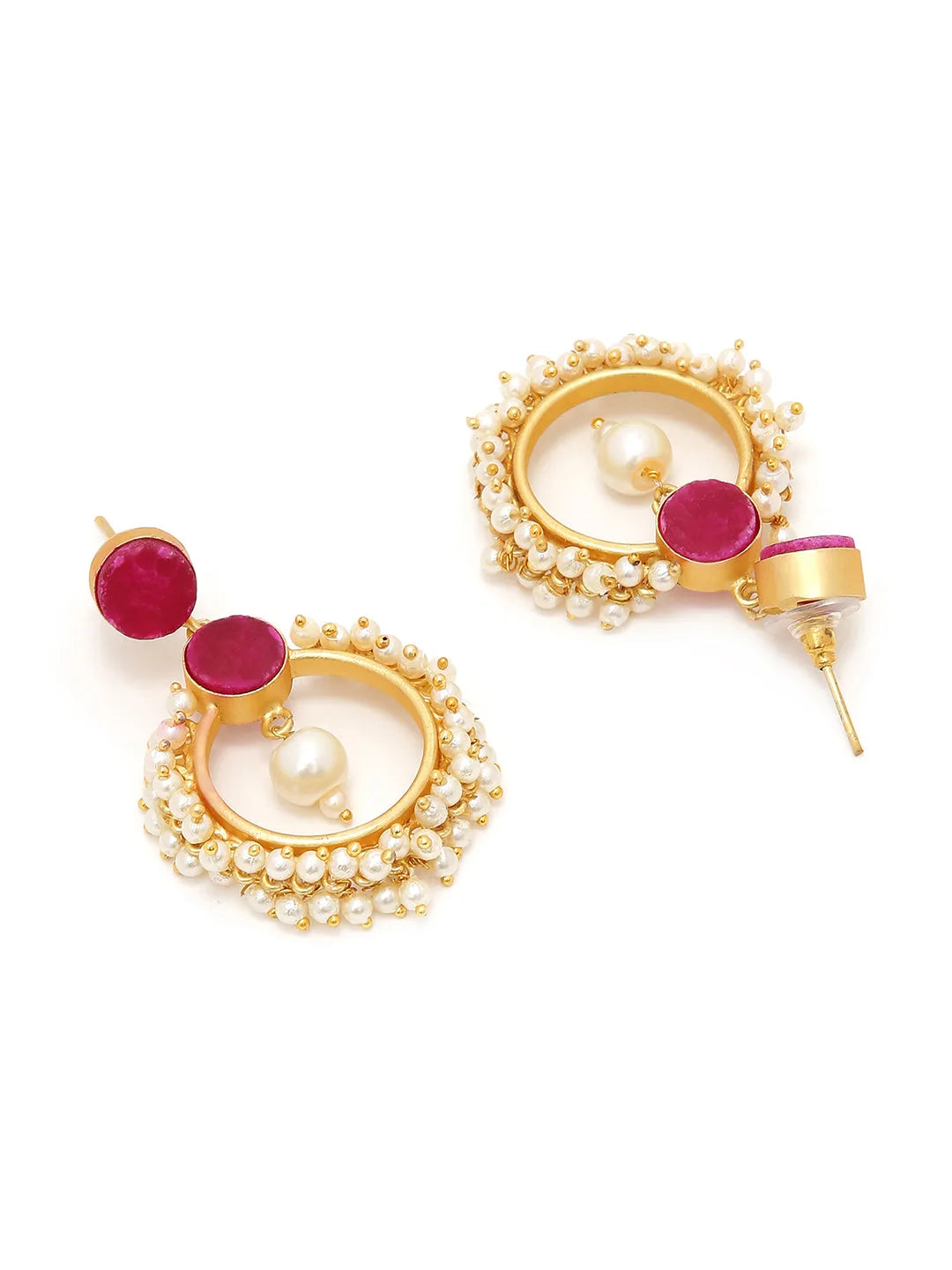 Gold Plated Stylish Drop Earrings