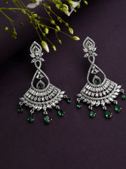 Silver Plated Designer Drop Earring