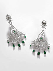 Silver Plated Designer Drop Earring