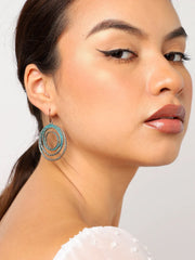 Silver Plated Designer Drop Earring