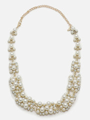 Gold Plated Pearls Necklace and Earring Set