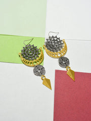 Silver Plated Designer Drop Earrings