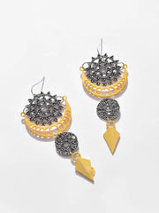 Silver Plated Designer Drop Earrings