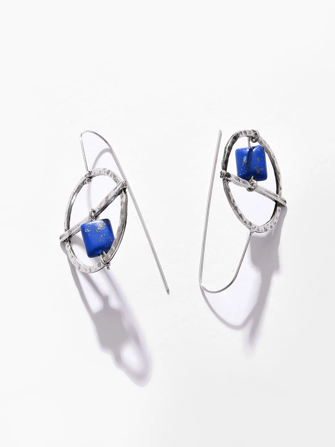 Silver Plated Designer Drop Earrings