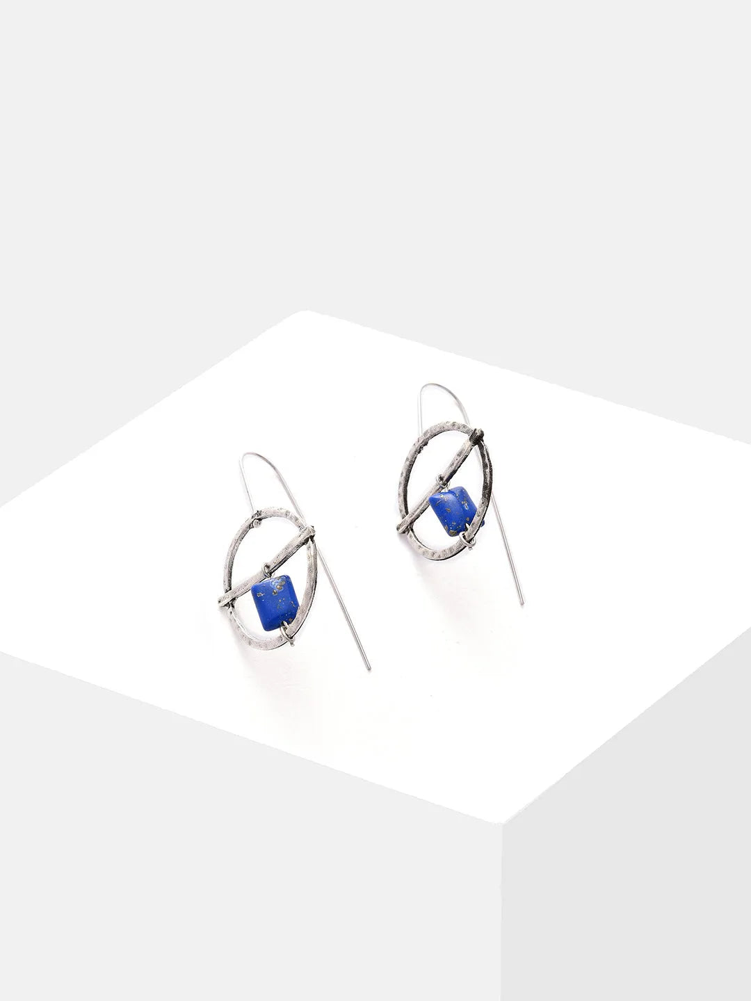 Silver Plated Designer Drop Earrings