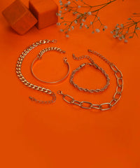 Pack of 4 Gold Plated Chain Bracelet