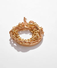 Pack of 4 Gold Plated Chain Bracelet