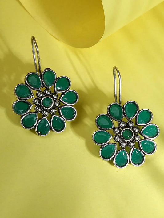 Silver-Plated Floral Studs