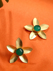 Gold-Plated Floral Studs