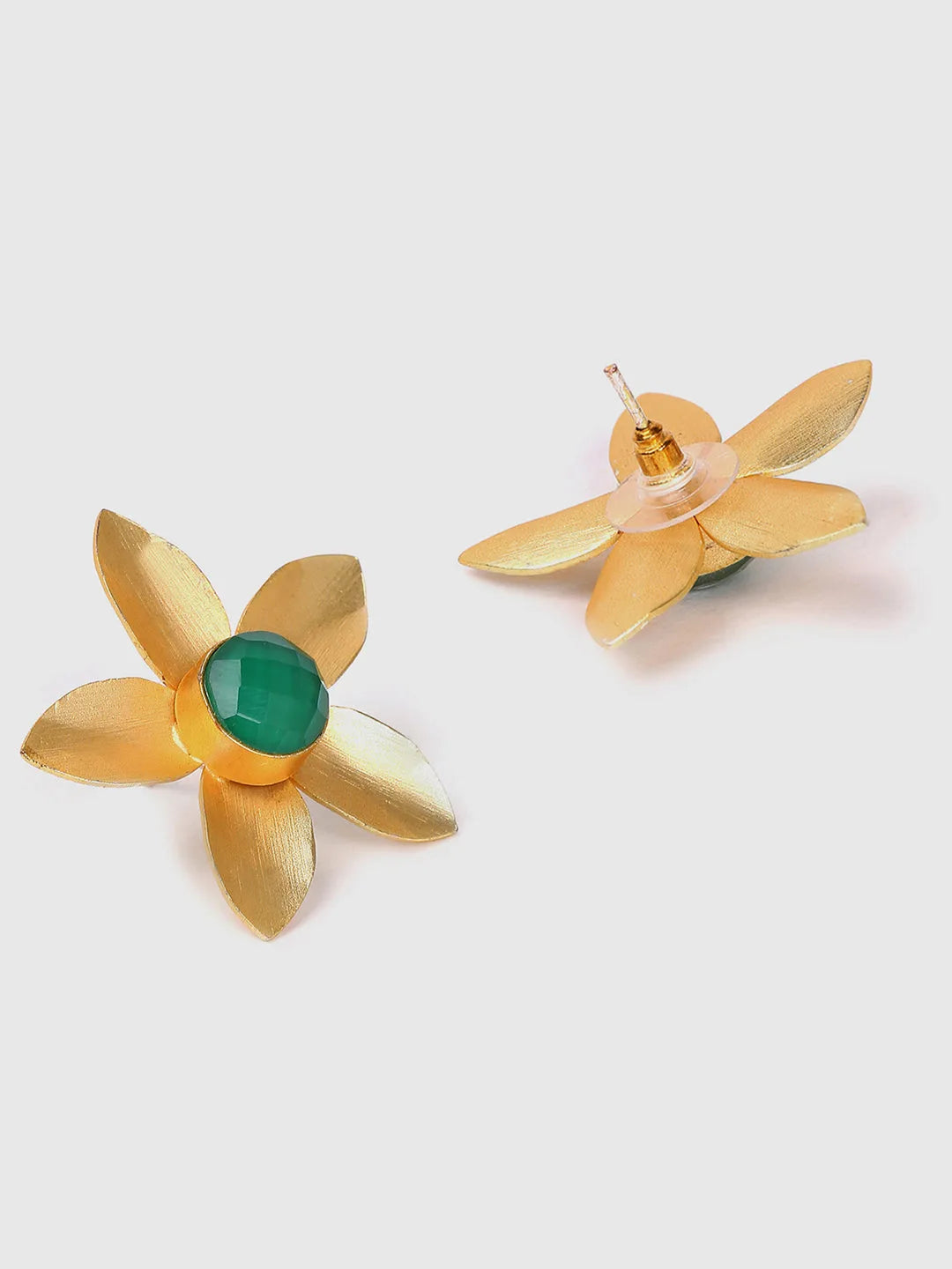 Gold-Plated Floral Studs