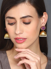 Gold-Plated Dome Jhumkas