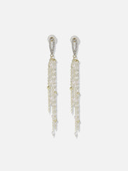 Gold Plated Pearls Party Drop Earring