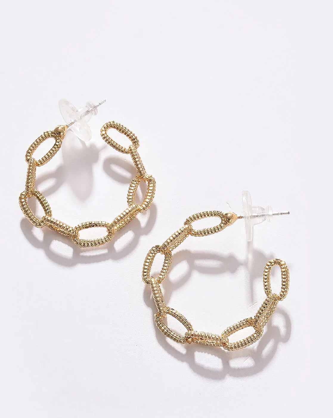 Pack of 2 Silver Plated Designer Hoop Earring