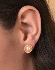 Pack of 18 Gold Plated Pearls Hoop Earring