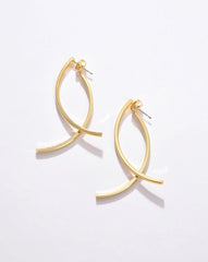 Pack of 2 Gold Plated Designer Drop Earring