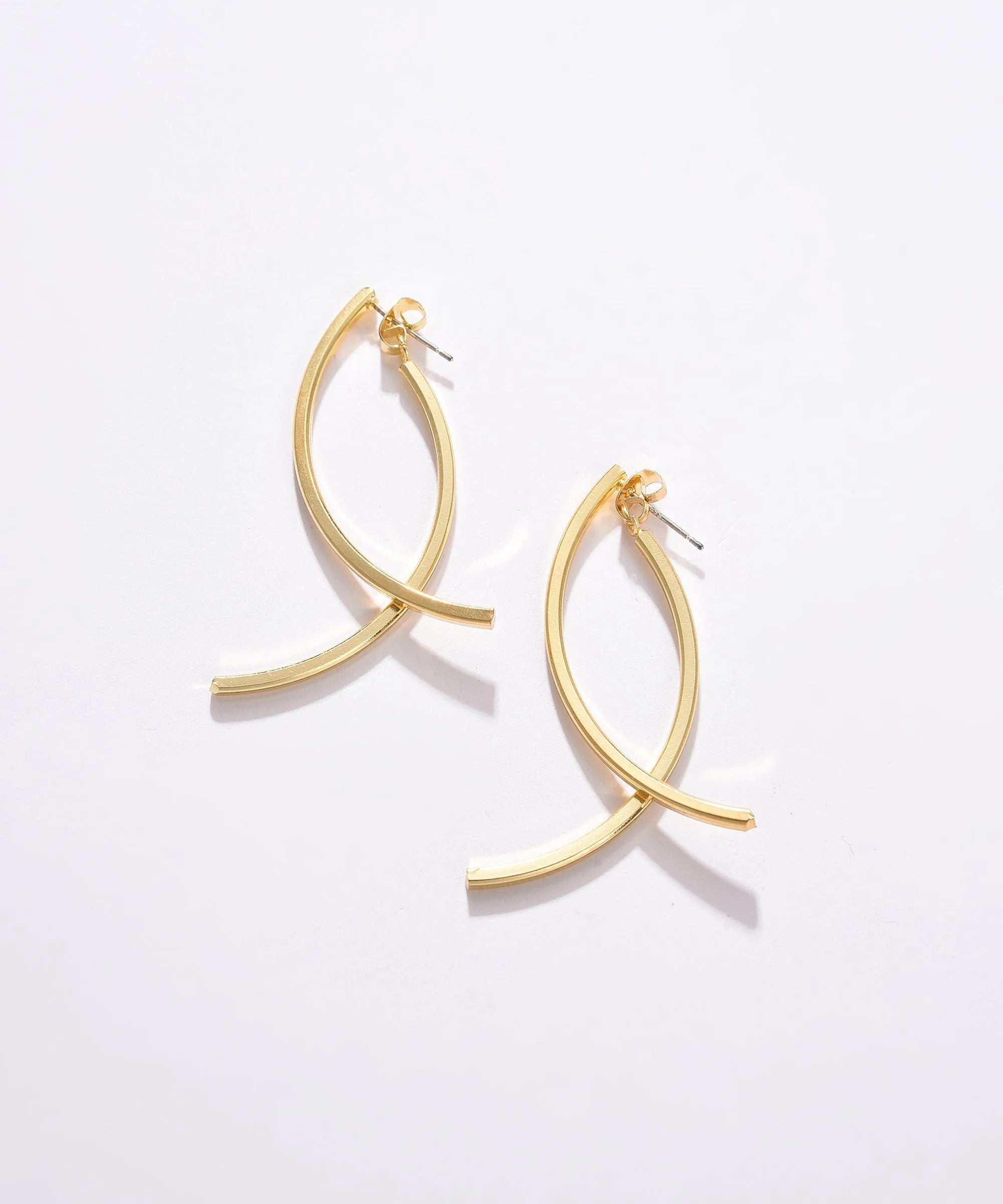 Pack of 2 Gold Plated Designer Drop Earring