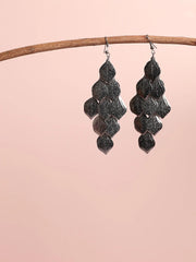 Silver Plated Designer Drop Earring