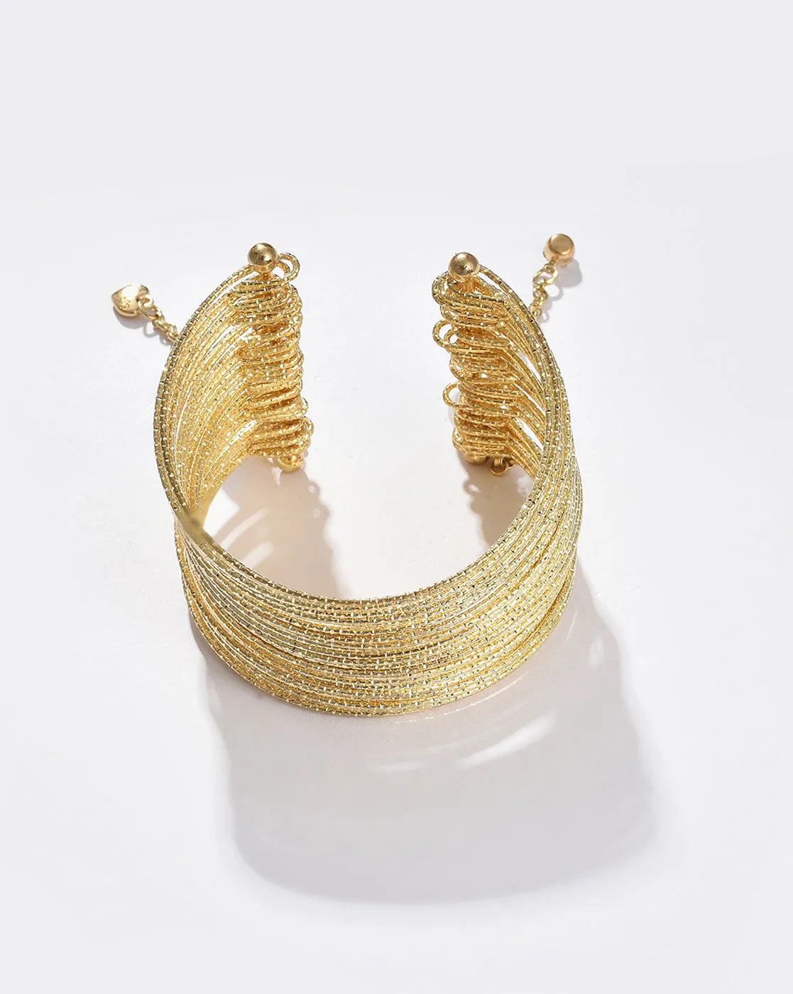 Gold Plated Pearl Cuff Bracelet