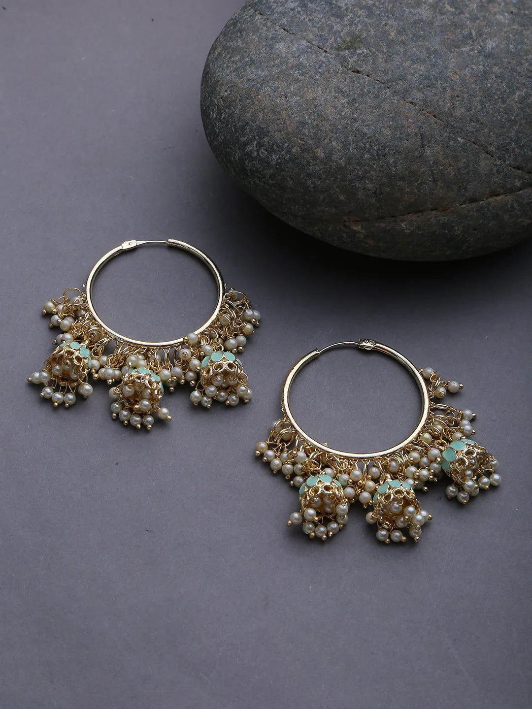 Gold-Plated Hoop Earrings