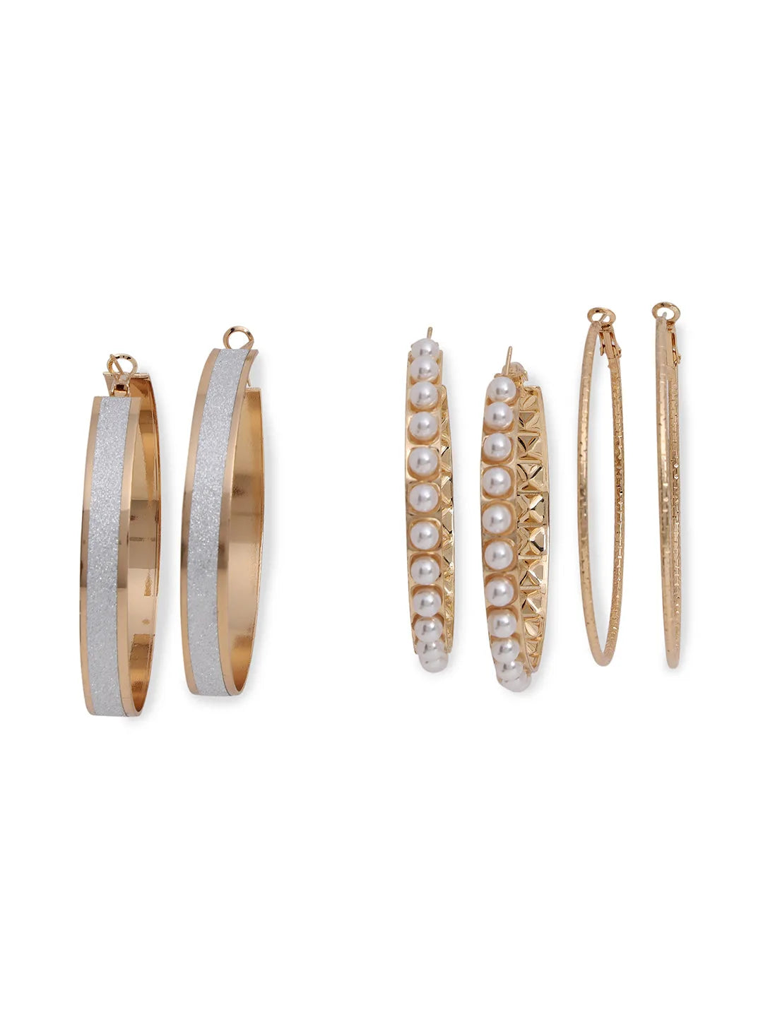 Pack of 3 Designer Hoop Earrings