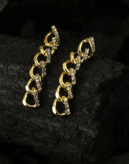 Gold Plated Stone Drop Earring