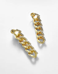 Gold Plated Stone Drop Earring