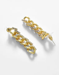 Gold Plated Stone Drop Earring