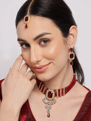 Gold-Plated Contemporary Jewellery Set