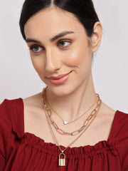 Pack of 3 Gold Plated Trendy Zirconia Chain