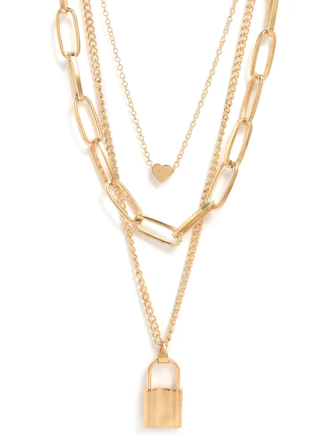 Pack of 3 Gold Plated Trendy Zirconia Chain