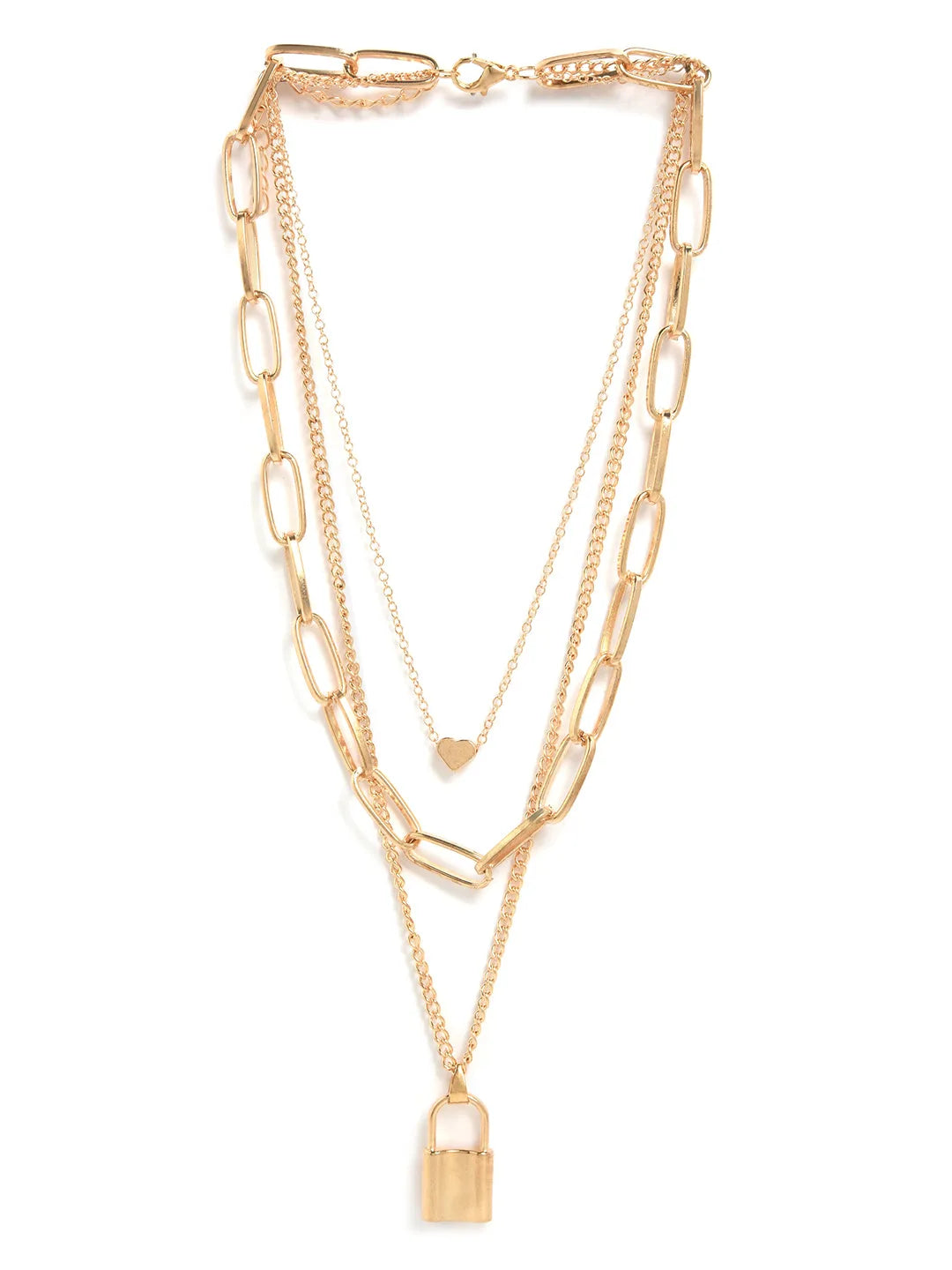 Pack of 3 Gold Plated Trendy Zirconia Chain