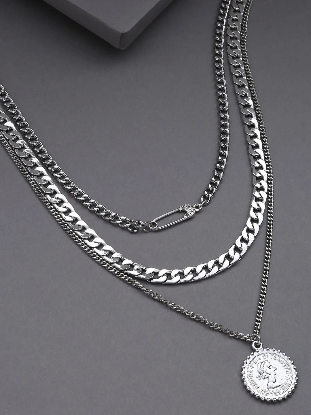 Pack of 3 Designer Silver Plated Chains