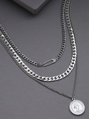 Pack of 3 Designer Silver Plated Chains