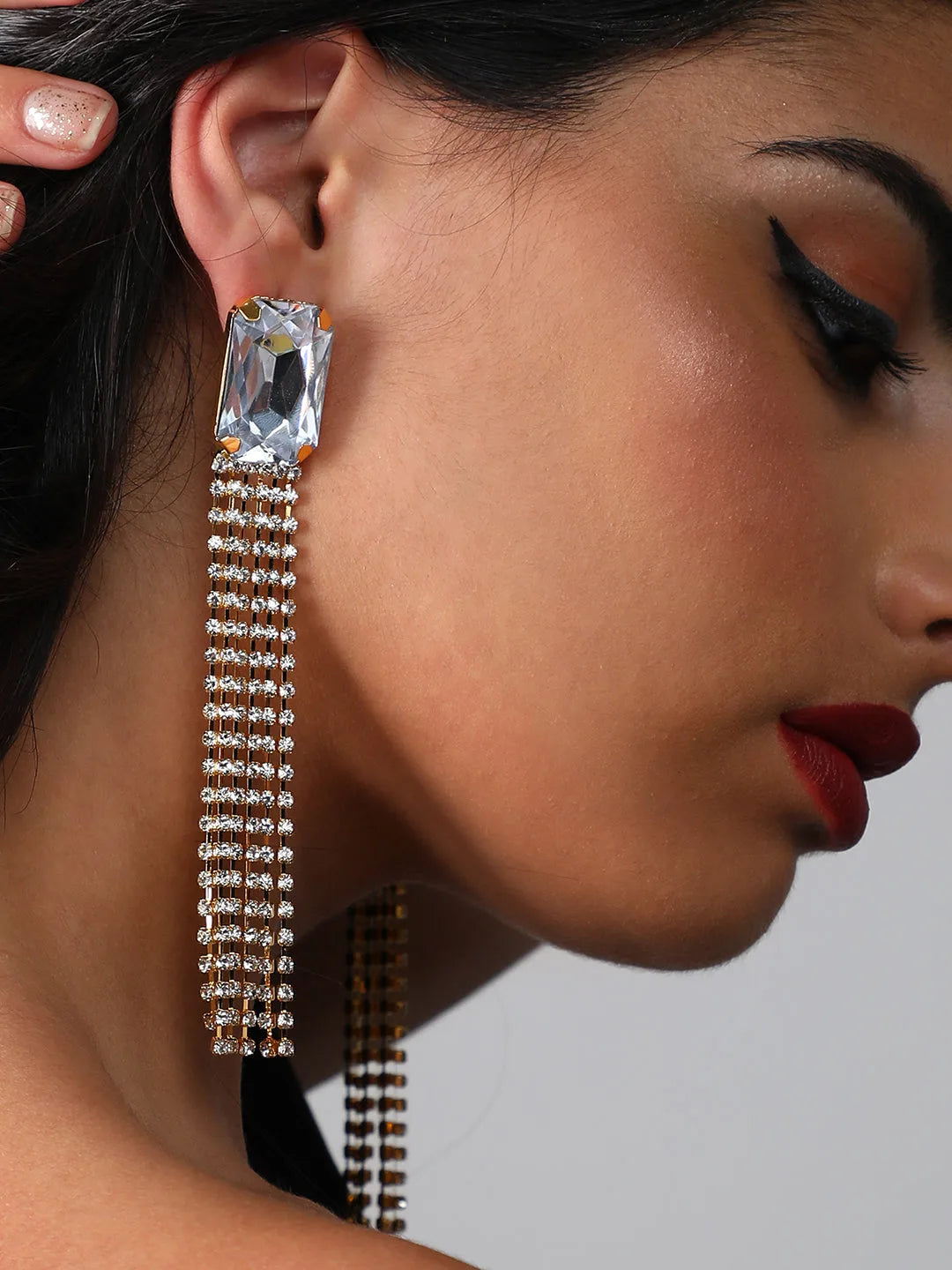 Silver Plated Designer Party Drop Earring