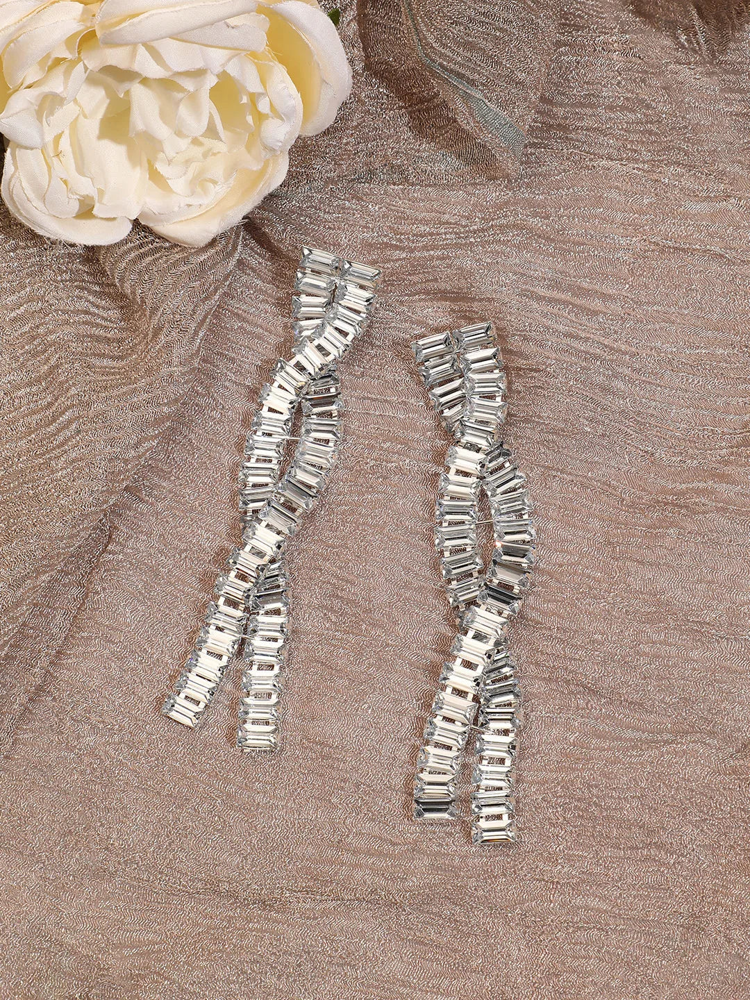 Silver Plated Designer Party Drop Earring