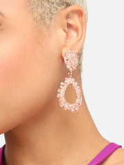 Rose Gold Plated Party Designer Drop Earring