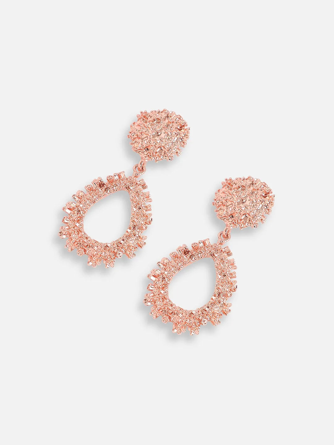 Rose Gold Plated Party Designer Drop Earring