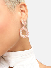 Rose Gold Plated Party Designer Stone Drop Earring