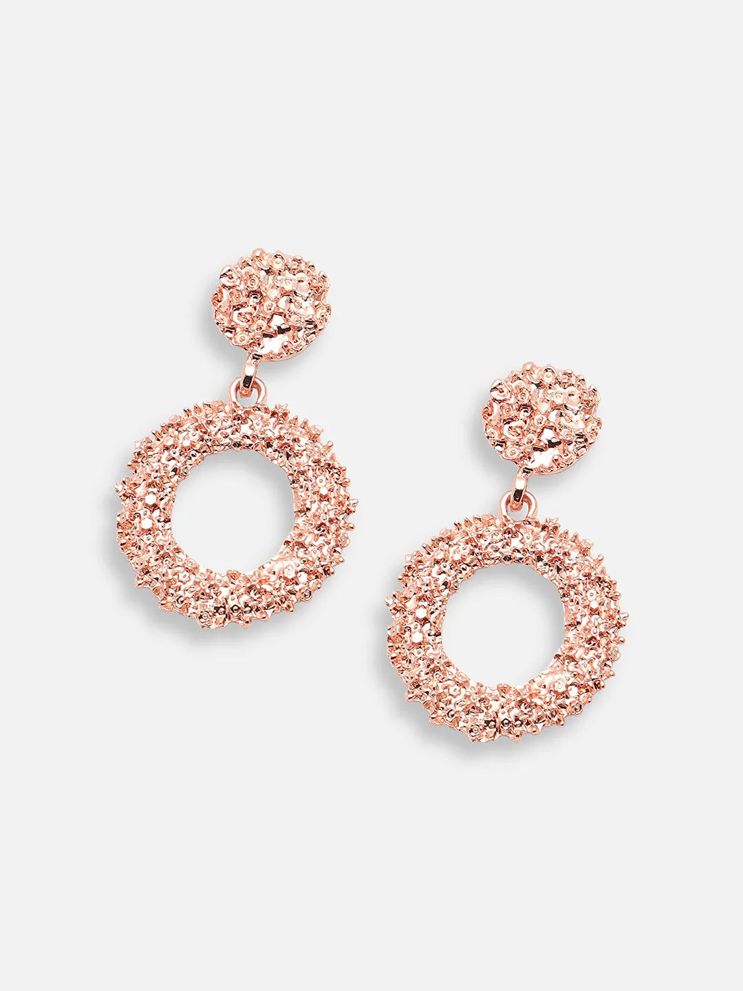 Rose Gold Plated Party Designer Stone Drop Earring