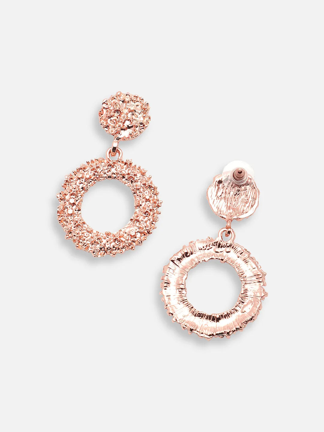 Rose Gold Plated Party Designer Stone Drop Earring