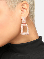 Rose Gold Plated Party Designer Drop Earring